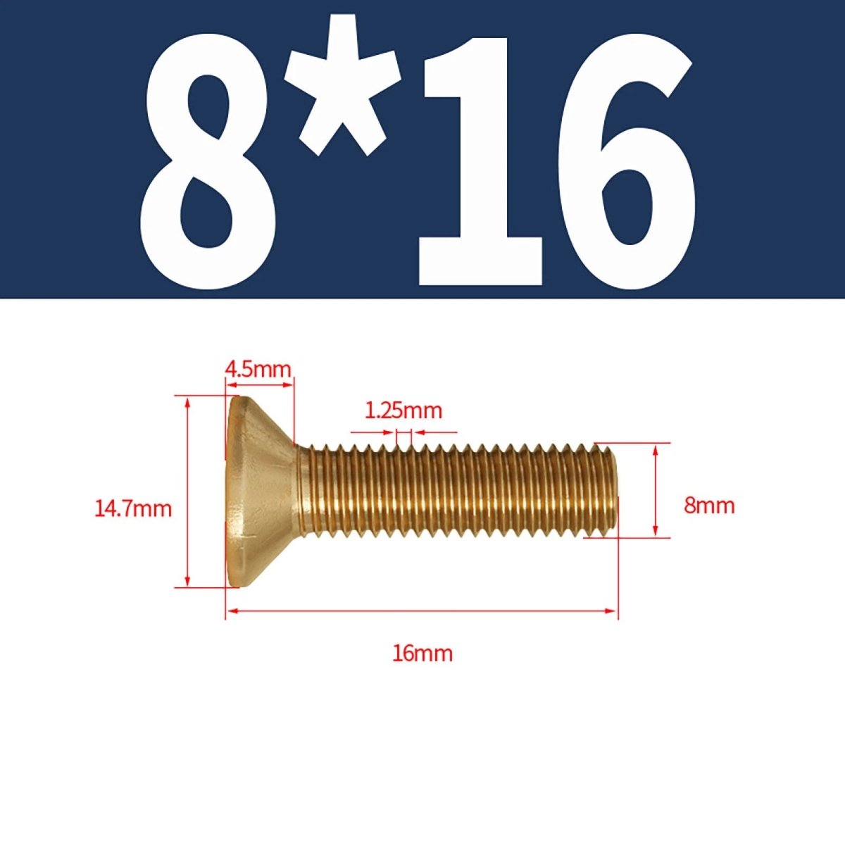Brass Pozi Countersunk Machine Screws DIN 965 M2 - M8 Flat Head - HomeDIYer