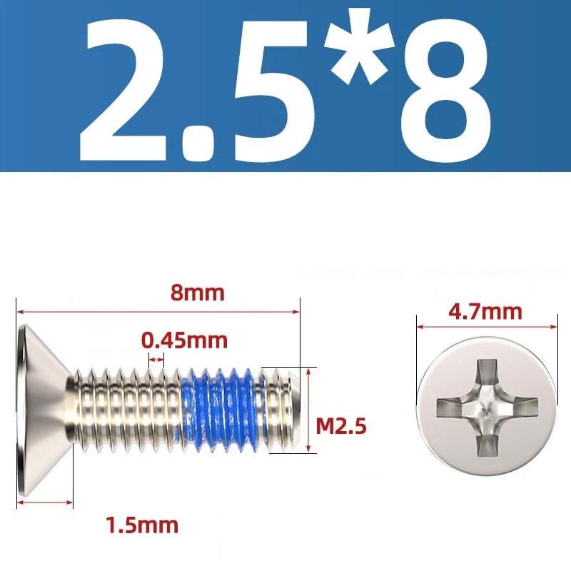M1.2–M6 Phillips Flat Head Machine Screws | Carbon Steel | Black & Nickel Plated - HomeDIYer