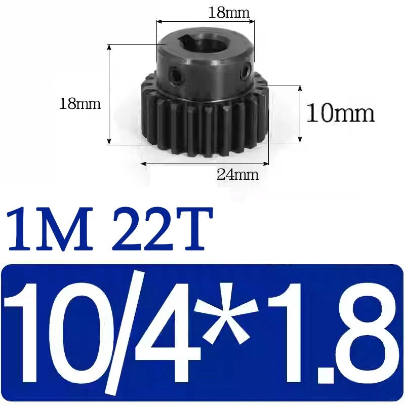 Spur Gears 1 Mod Transmission Gear With Step 45# Steel Pinion Motor Gear 10T~29T