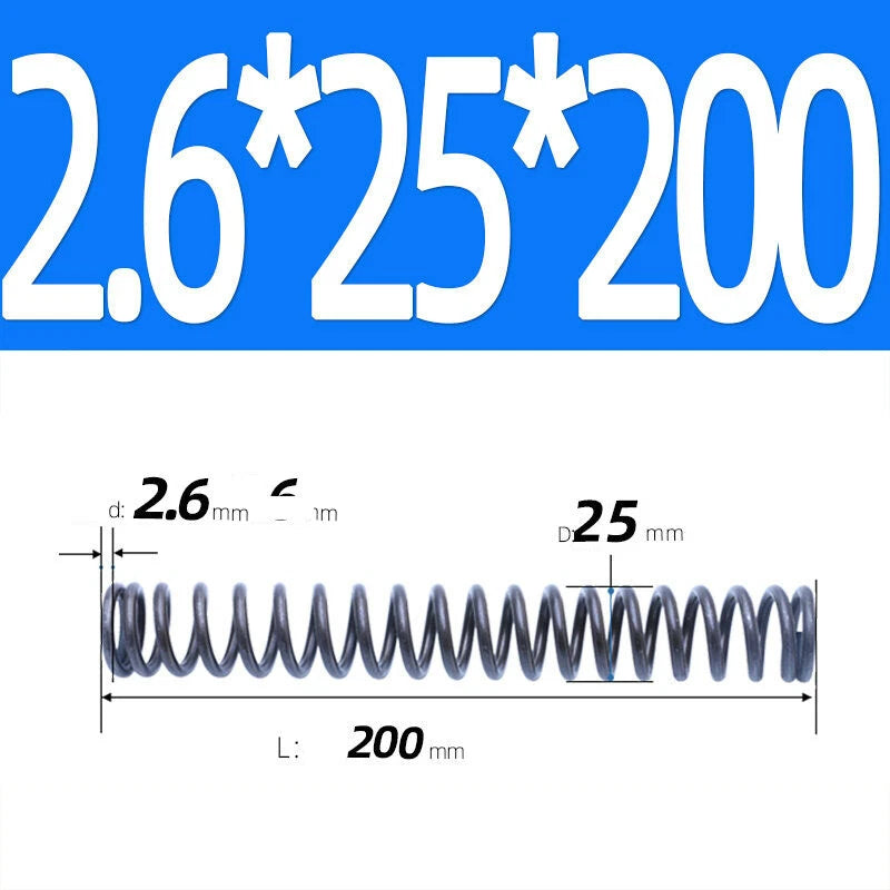 200mm Length Stainless Steel Compression Spring 2 - 4mm Pressure/ Coil Springs