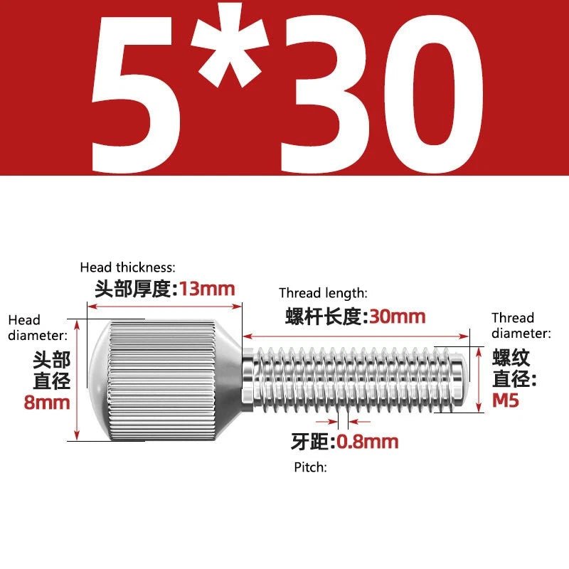 A2 Stainless Steel Knurled Thumb Screws – Small Head, Hand Tighten Fasteners (M2 to M8) - HomeDIYer