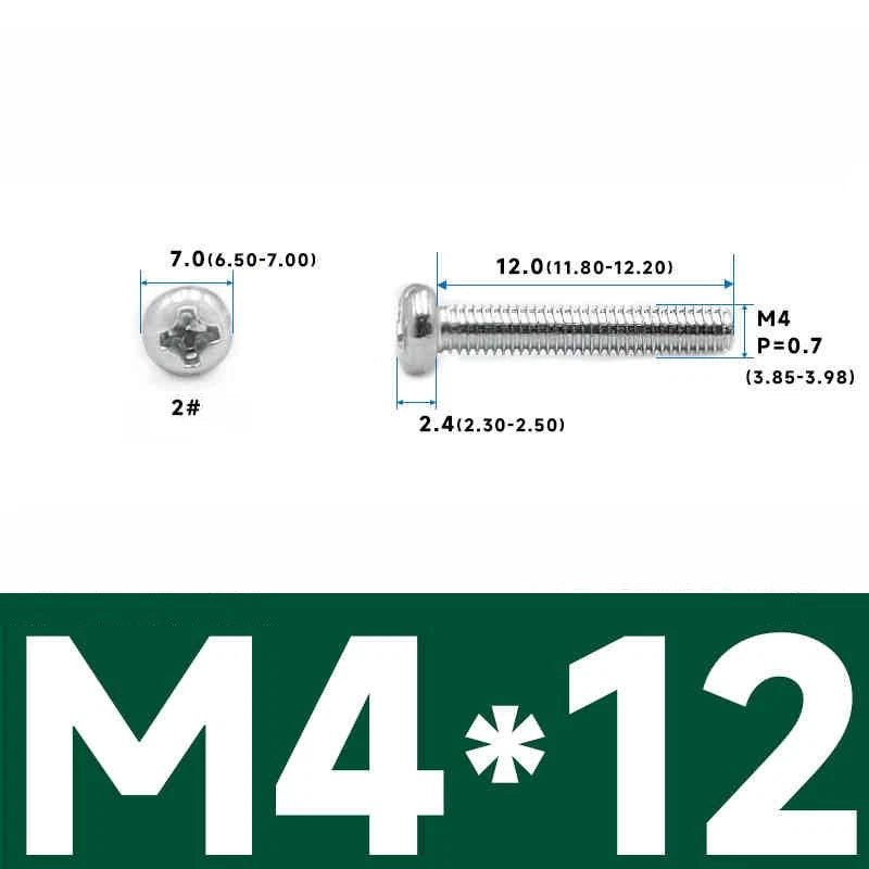 Phillips Pan Head Machine Screws – Carbon Steel M1 to M4, Multiple Lengths & Finishes - HomeDIYer