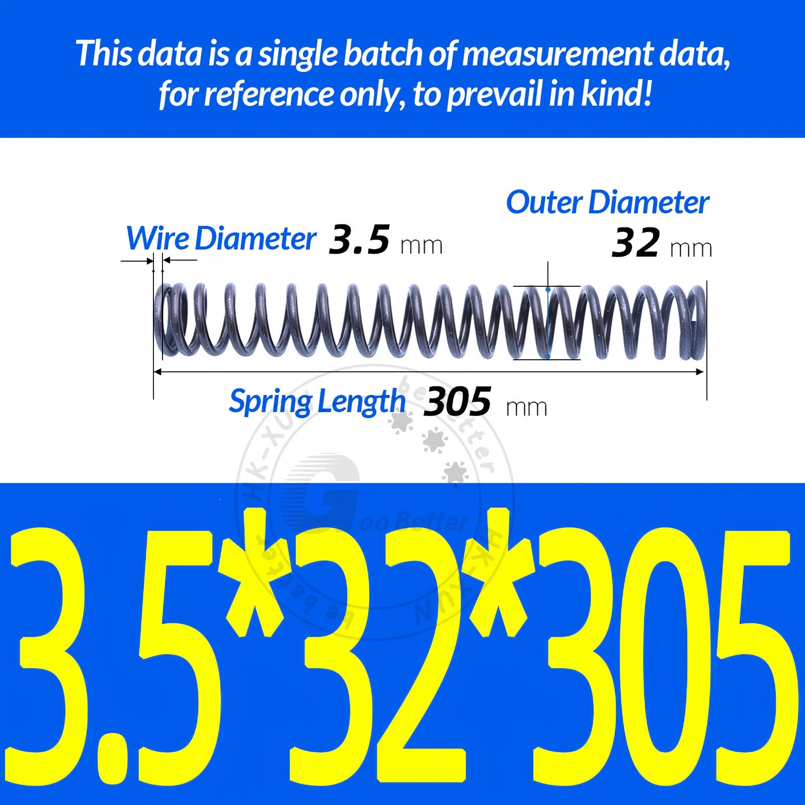 Length 305mm Compression Spring Pressure Springs OD 3-60mm Wire Dia 0.3mm-6.0mm
