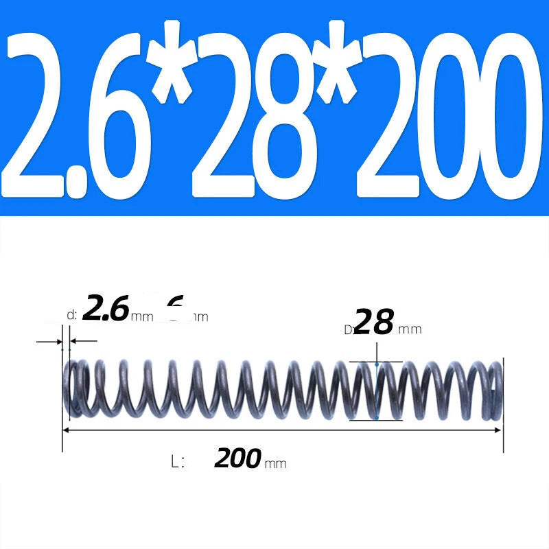 200mm Length Stainless Steel Compression Spring 2 - 4mm Pressure/ Coil Springs