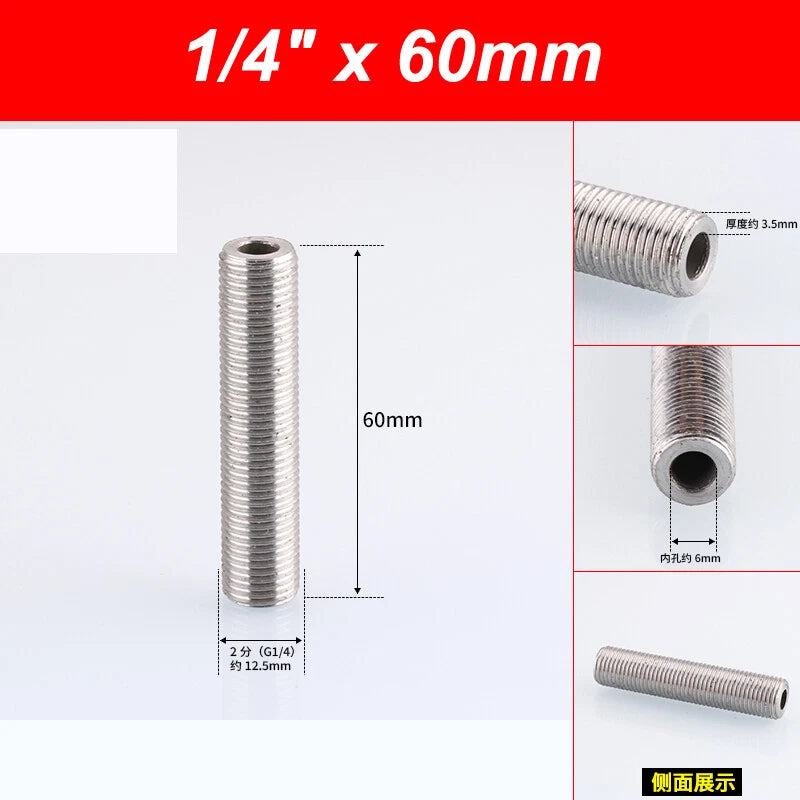A2 Stainless Steel Male Threaded Rod Connector Stud — Pipe Fitting Bar