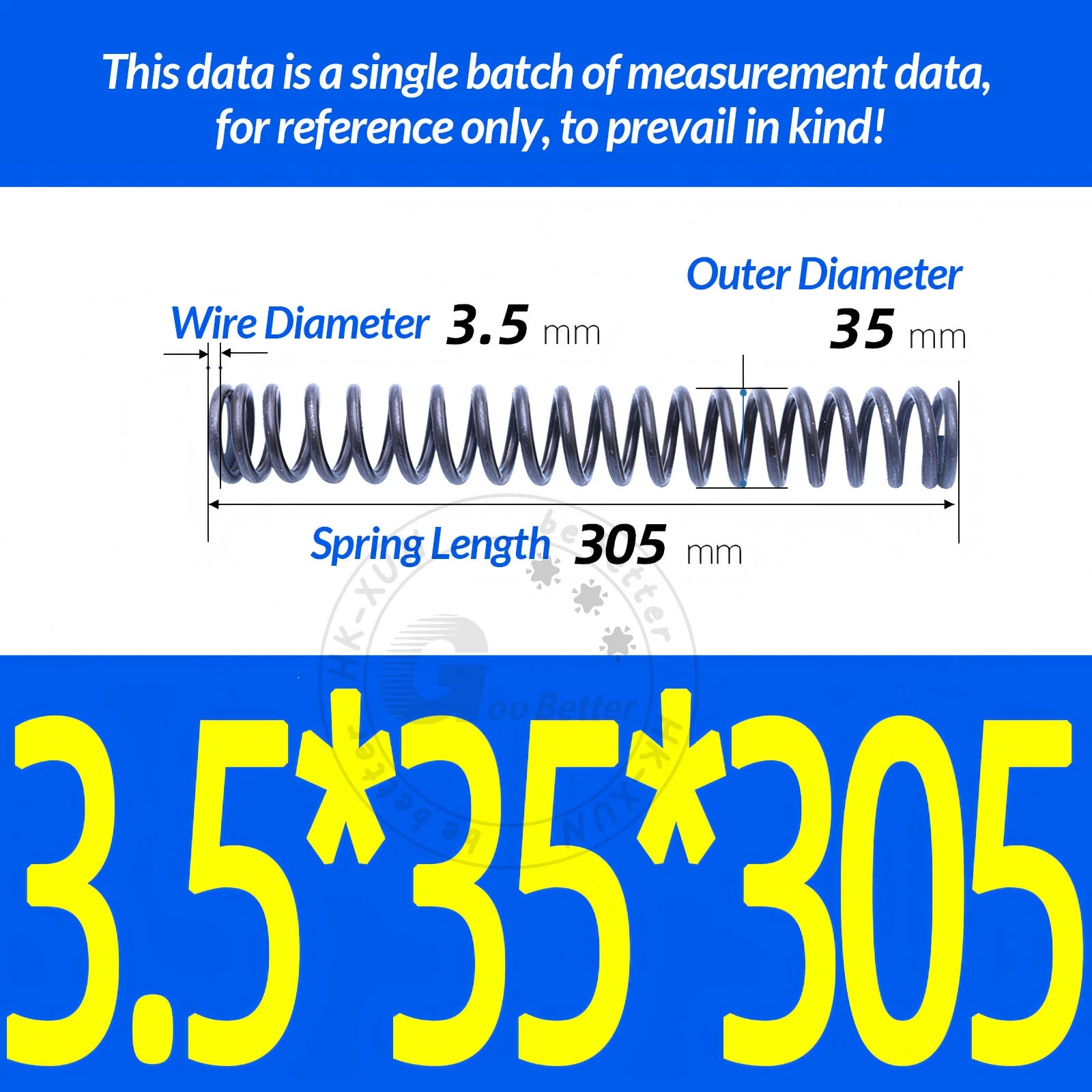 Length 305mm Compression Spring Pressure Springs OD 3-60mm Wire Dia 0.3mm-6.0mm