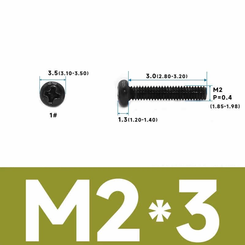Phillips Pan Head Machine Screws – Carbon Steel M1 to M4, Multiple Lengths & Finishes - HomeDIYer
