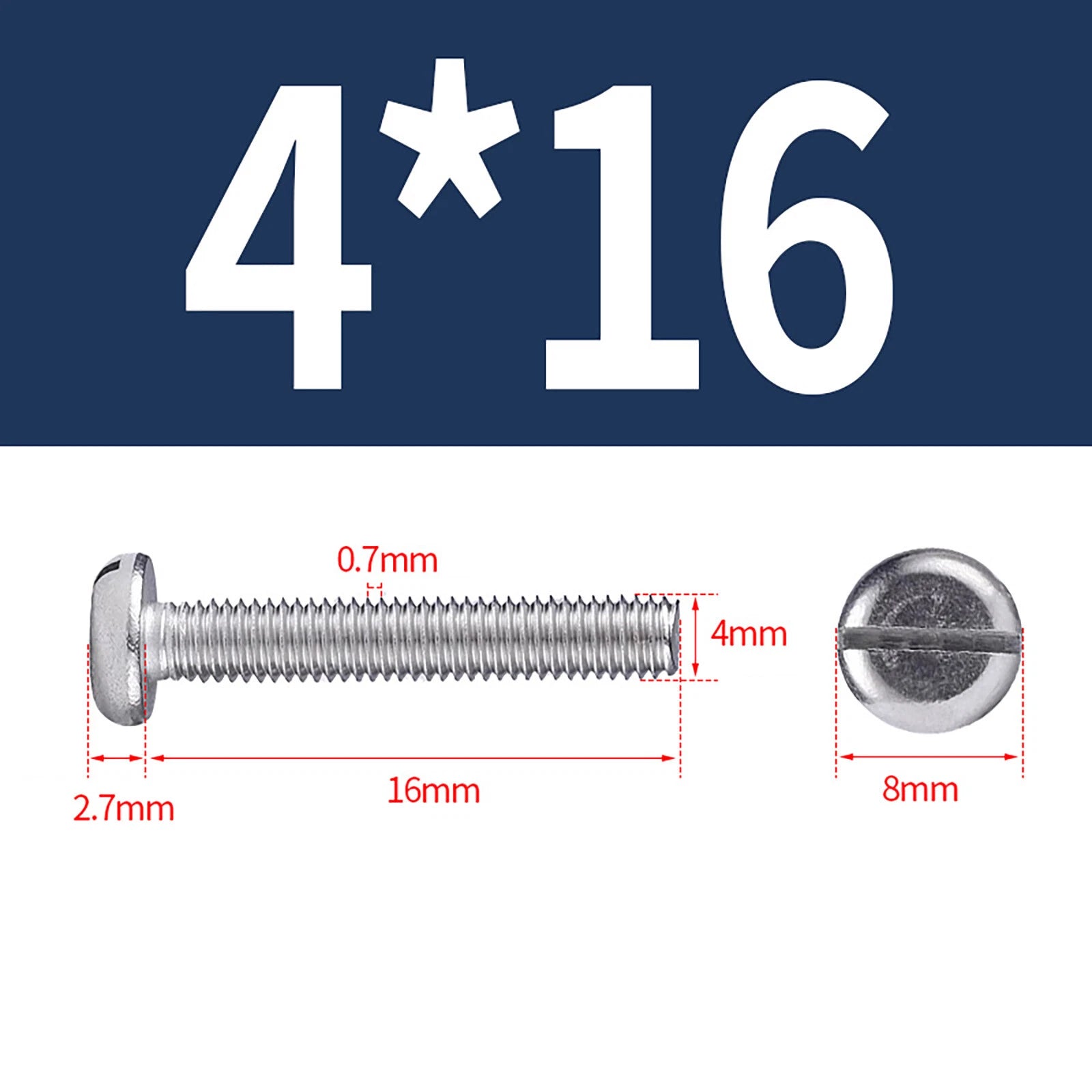 M1.6 to M10 Slotted Cheese Head Machine Screws | A2 Stainless Steel DIN 84
