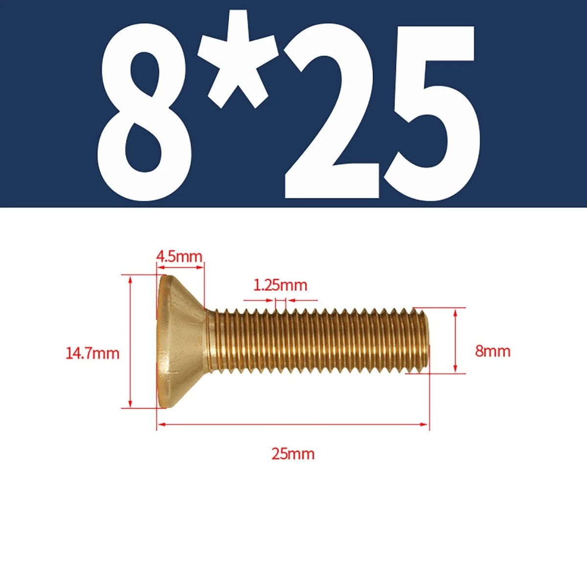 Brass Pozi Countersunk Machine Screws DIN 965 M2 - M8 Flat Head - HomeDIYer