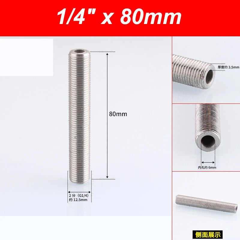 A2 Stainless Steel Male Threaded Rod Connector Stud — Pipe Fitting Bar