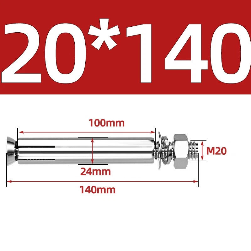 M6-M20 Stainless Steel Concrete Expansion Anchor Bolts – Extra Long