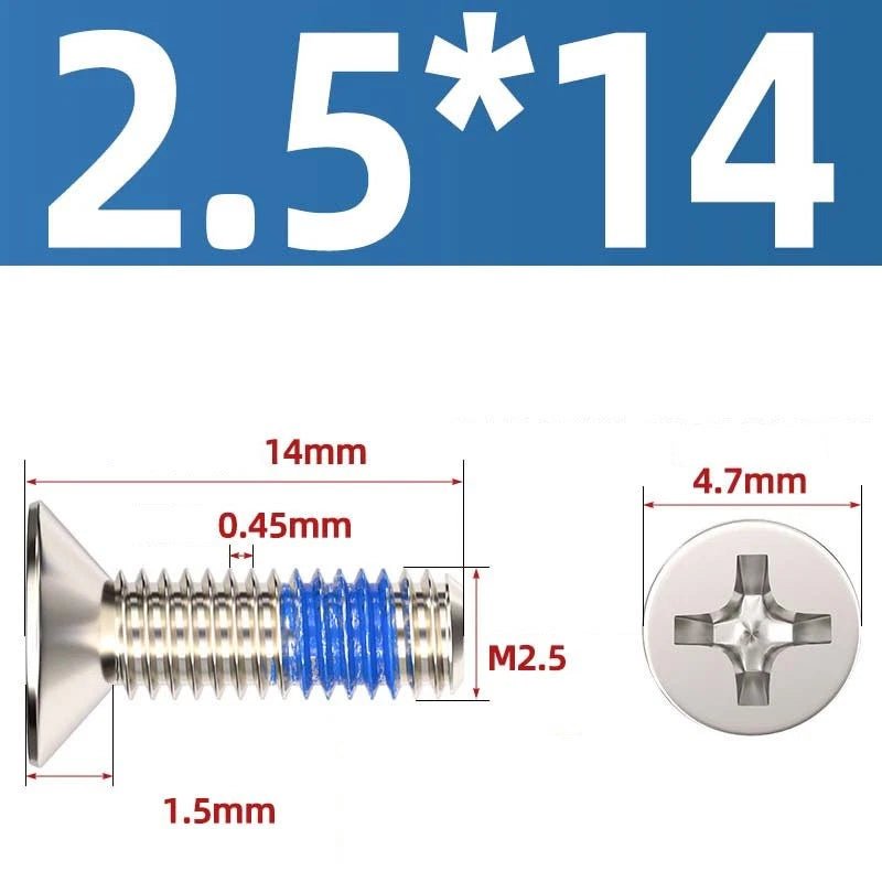 M1.2–M6 Phillips Flat Head Machine Screws | Carbon Steel | Black & Nickel Plated - HomeDIYer
