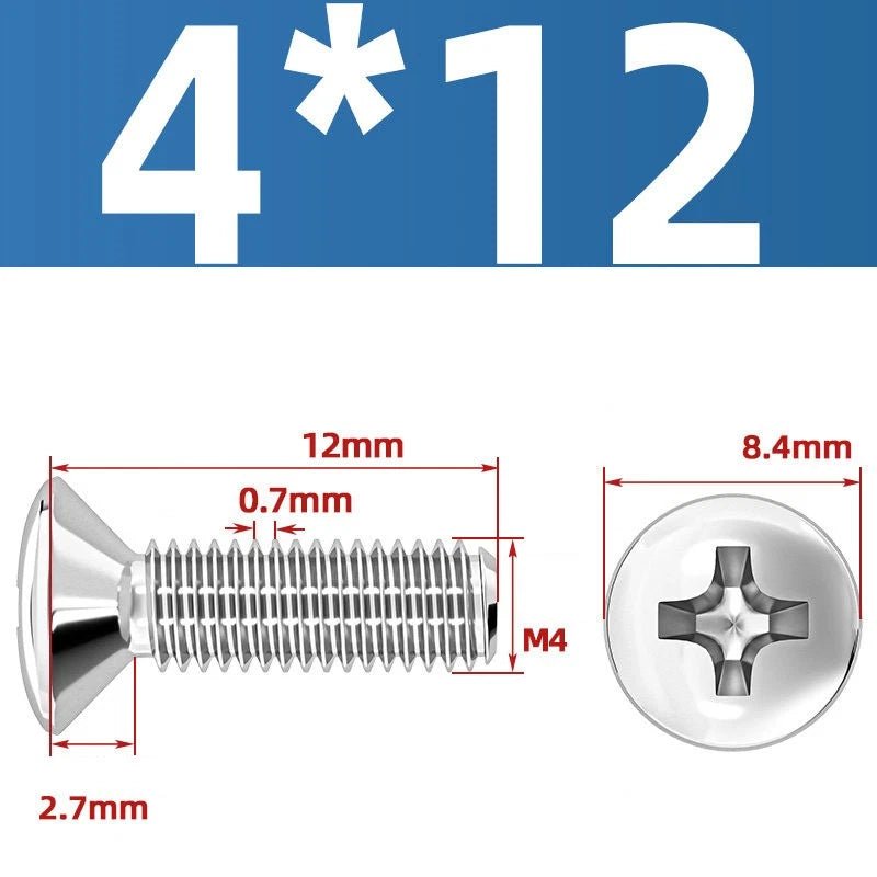 Phillips Oval Head Machine Screws Stainless Steel — M1.6 to M10, All Sizes - HomeDIYer