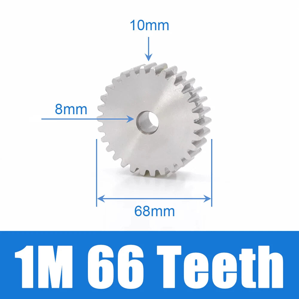 1/1.5/2 Mod 12~120 Teeth, Flat Gear Cylindrical Gear, Spur Gears Stainless Steel