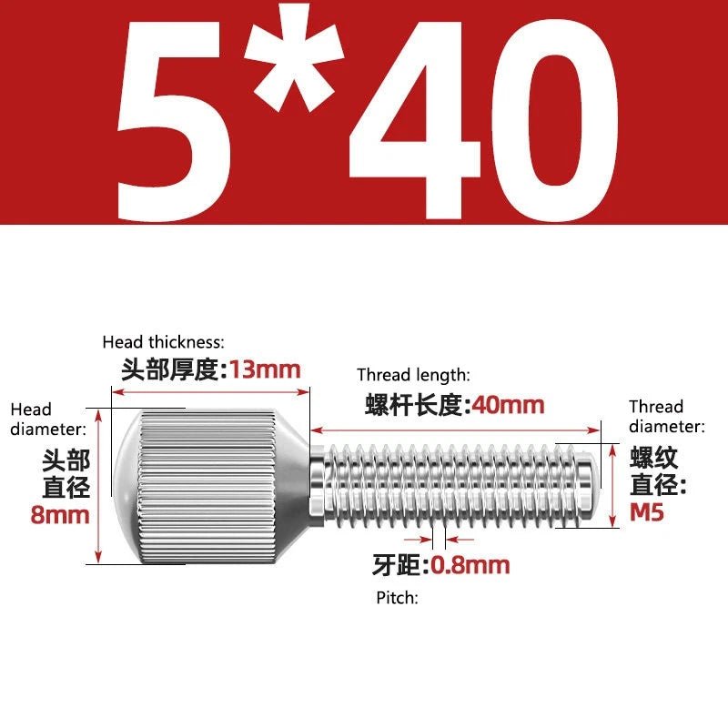 A2 Stainless Steel Knurled Thumb Screws – Small Head, Hand Tighten Fasteners (M2 to M8) - HomeDIYer