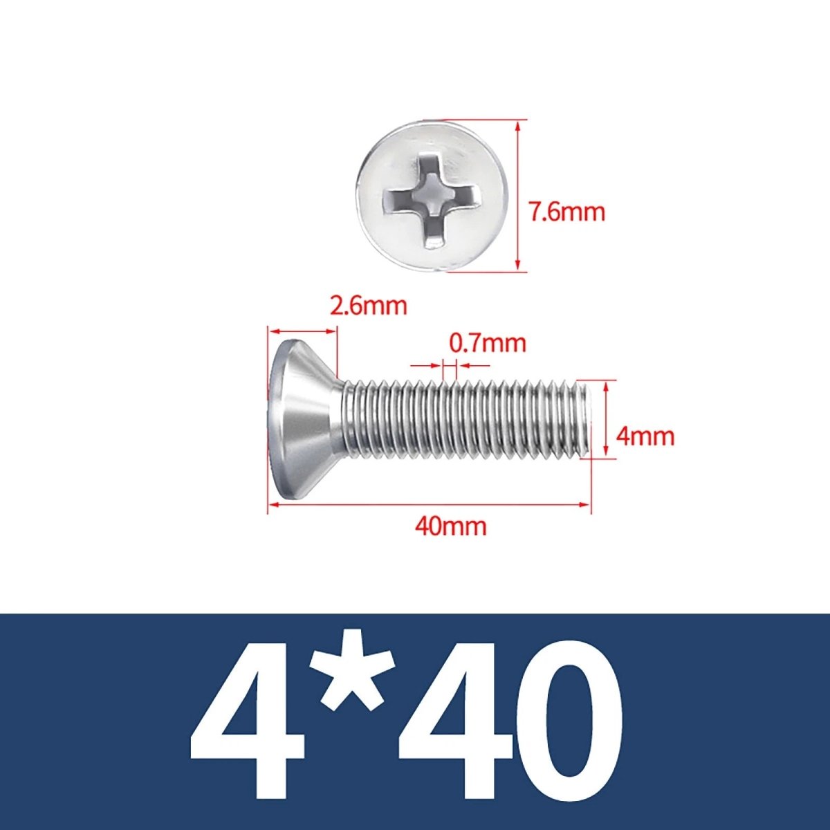 M3–M10 Phillips Countersunk Machine Screws – A2 Stainless Steel, Flat Head, Fully Threaded (3–100mm Overall Length) - HomeDIYer