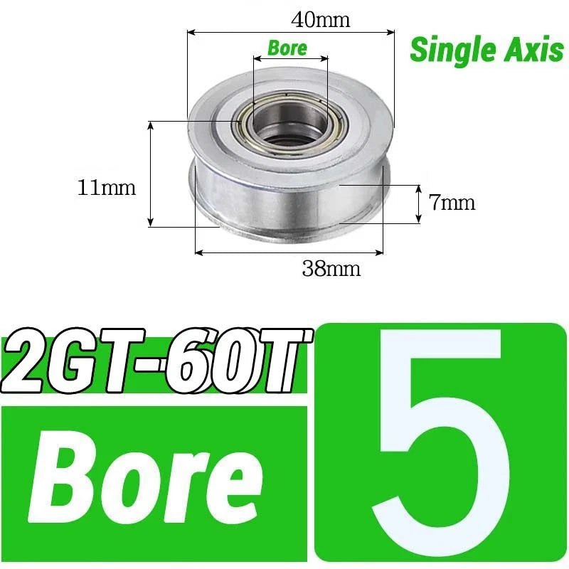 GT2 Timing Belt Pulley 16-100 Teeth 6-10mm Teeth Width Bore 3mm-25mm For 3D
