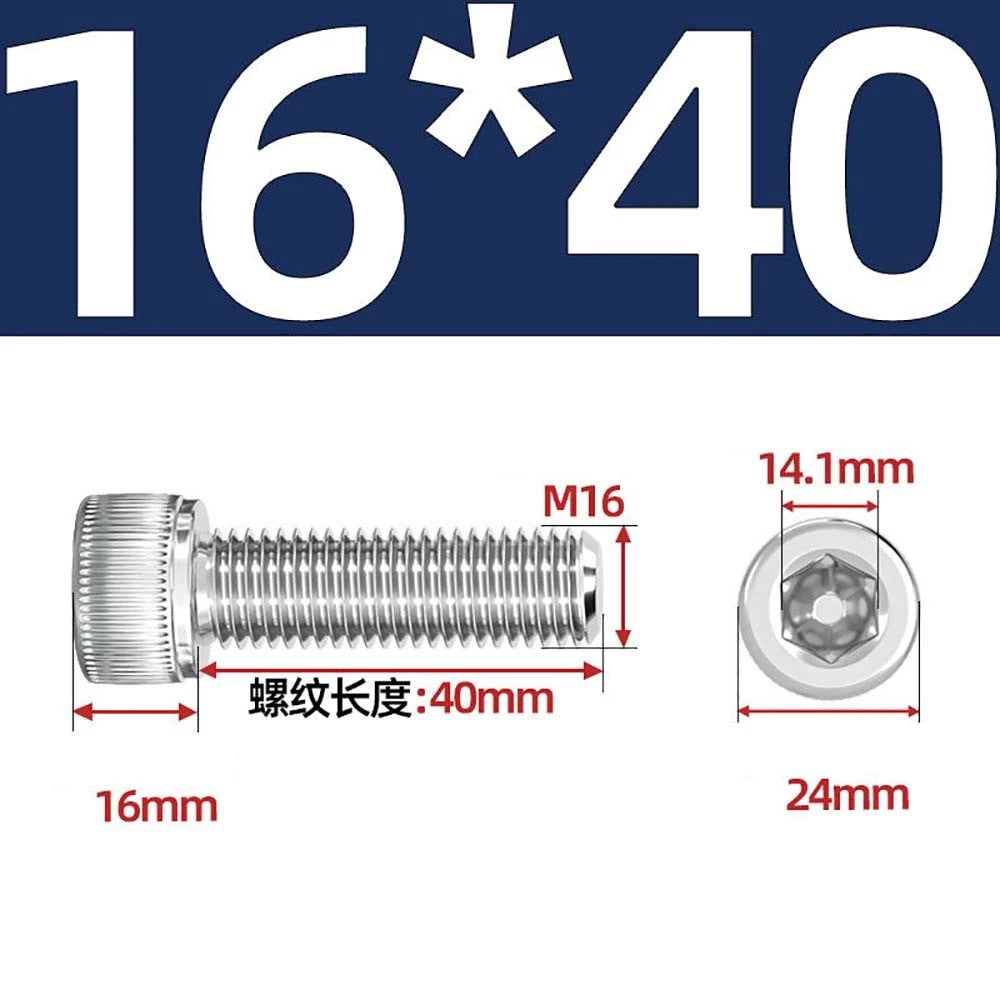 Socket Head Cap Screws – A2 Stainless Steel, M6 to M24, Hex Drive (DIN 912)