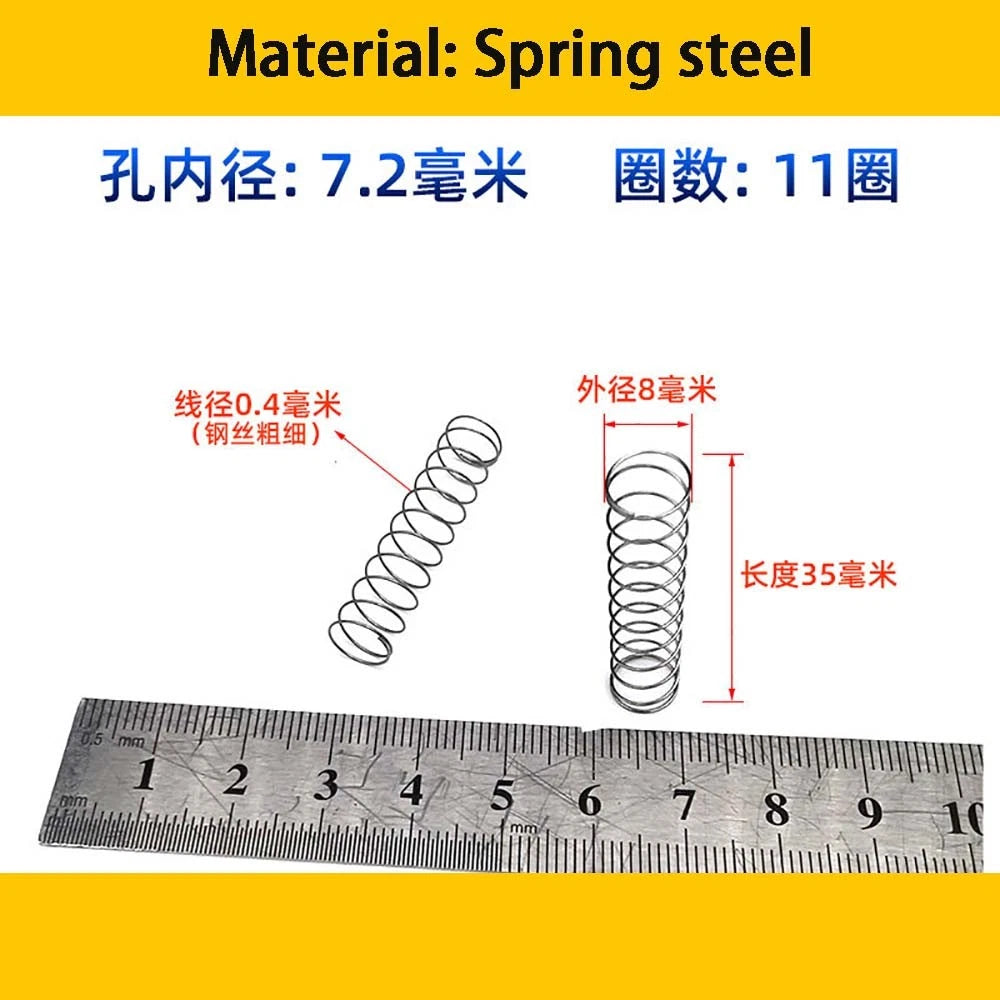 Spring Steel Small Compression Spring 0.2/0.3/0.4mm Wire Diameter 3-50mm Length
