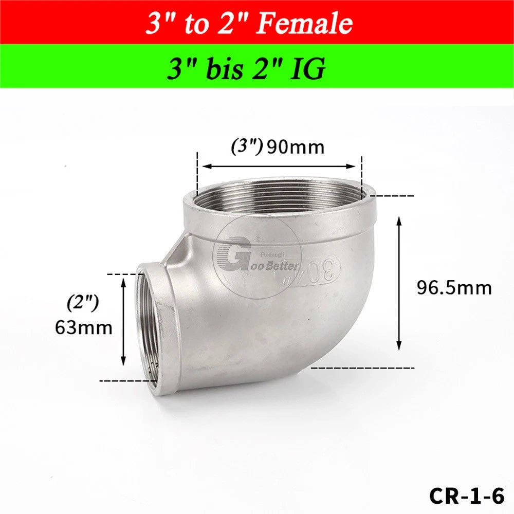 A2 Stainless Steel BSP Reducer Elbow Pipe Fittings | 1/8" to 4" Male Female
