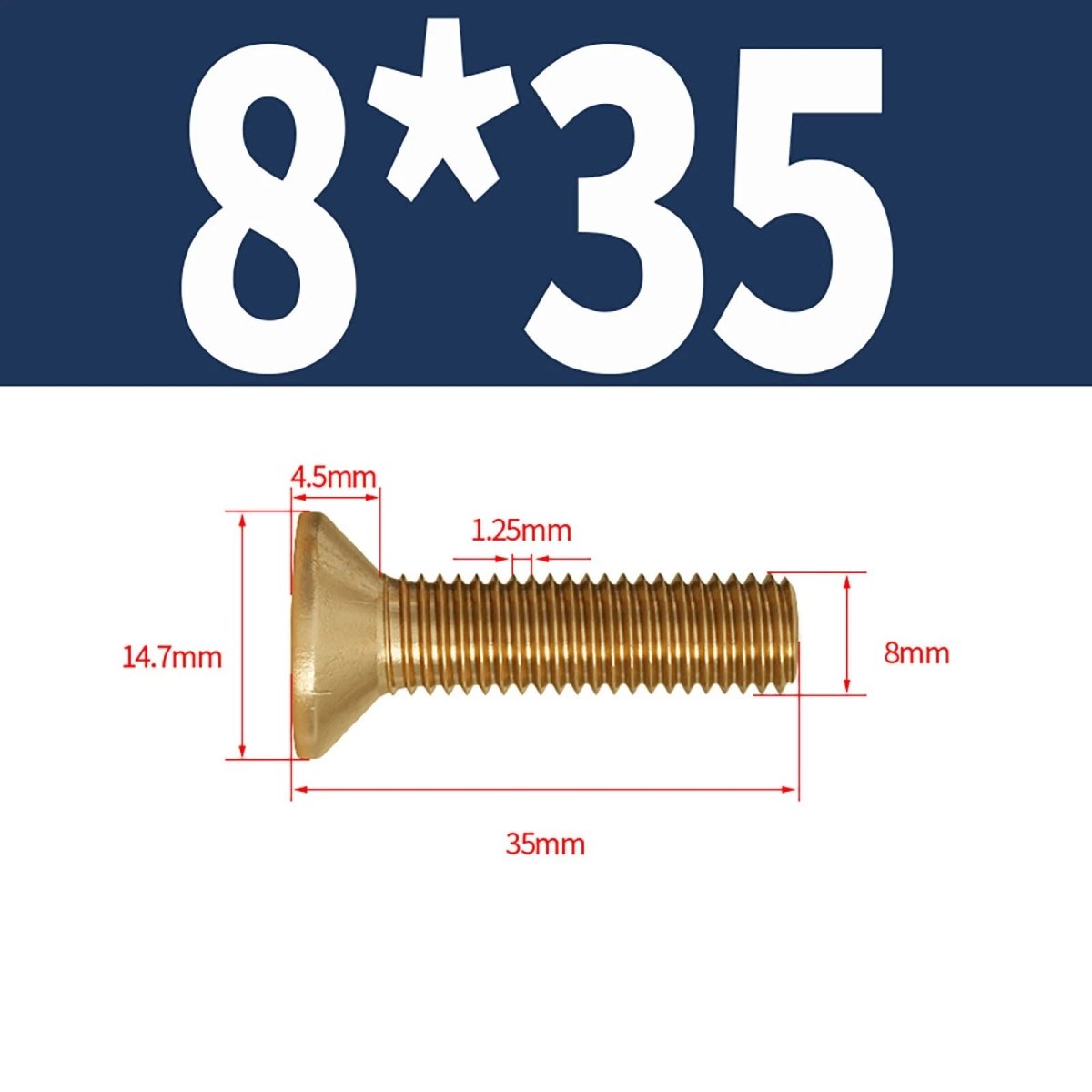 Brass Pozi Countersunk Machine Screws DIN 965 M2 - M8 Flat Head - HomeDIYer