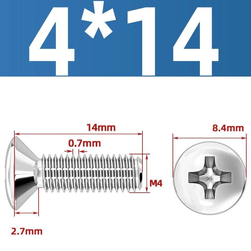Phillips Oval Head Machine Screws Stainless Steel — M1.6 to M10, All Sizes - HomeDIYer