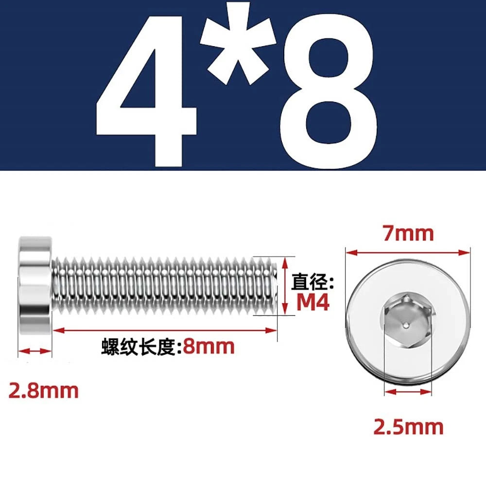 M1.4–M12 Low Head Socket Cap Screws – A2 Stainless Steel, Space‑Saving Design for Tight Clearances