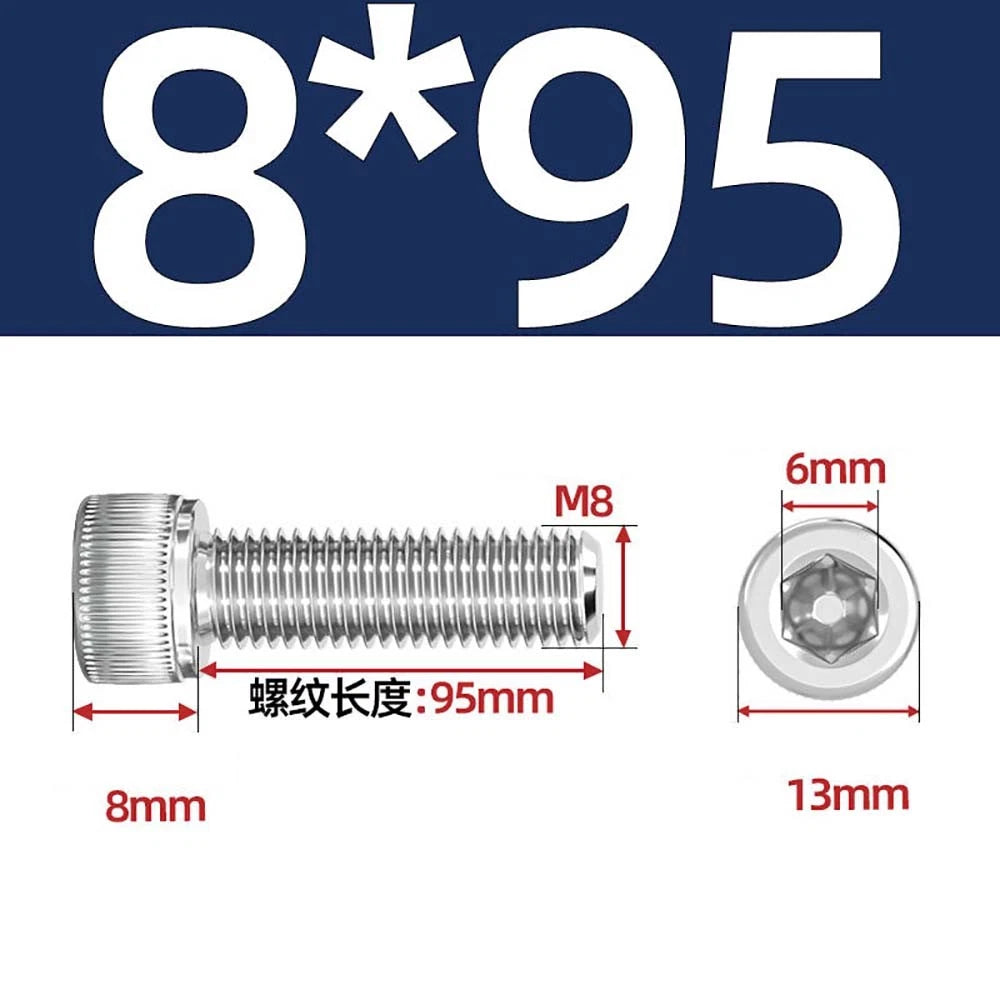 Socket Head Cap Screws – A2 Stainless Steel, M6 to M24, Hex Drive (DIN 912)