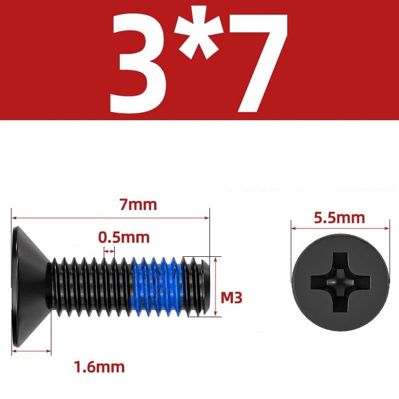 M1.2–M6 Phillips Flat Head Machine Screws | Carbon Steel | Black & Nickel Plated
