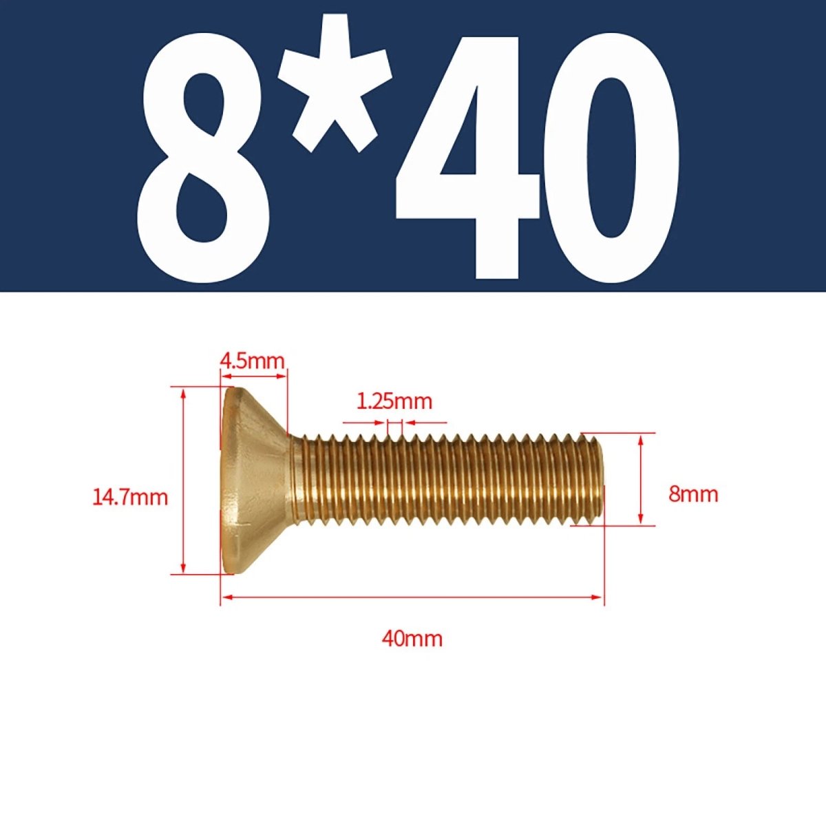 Brass Pozi Countersunk Machine Screws DIN 965 M2 - M8 Flat Head - HomeDIYer