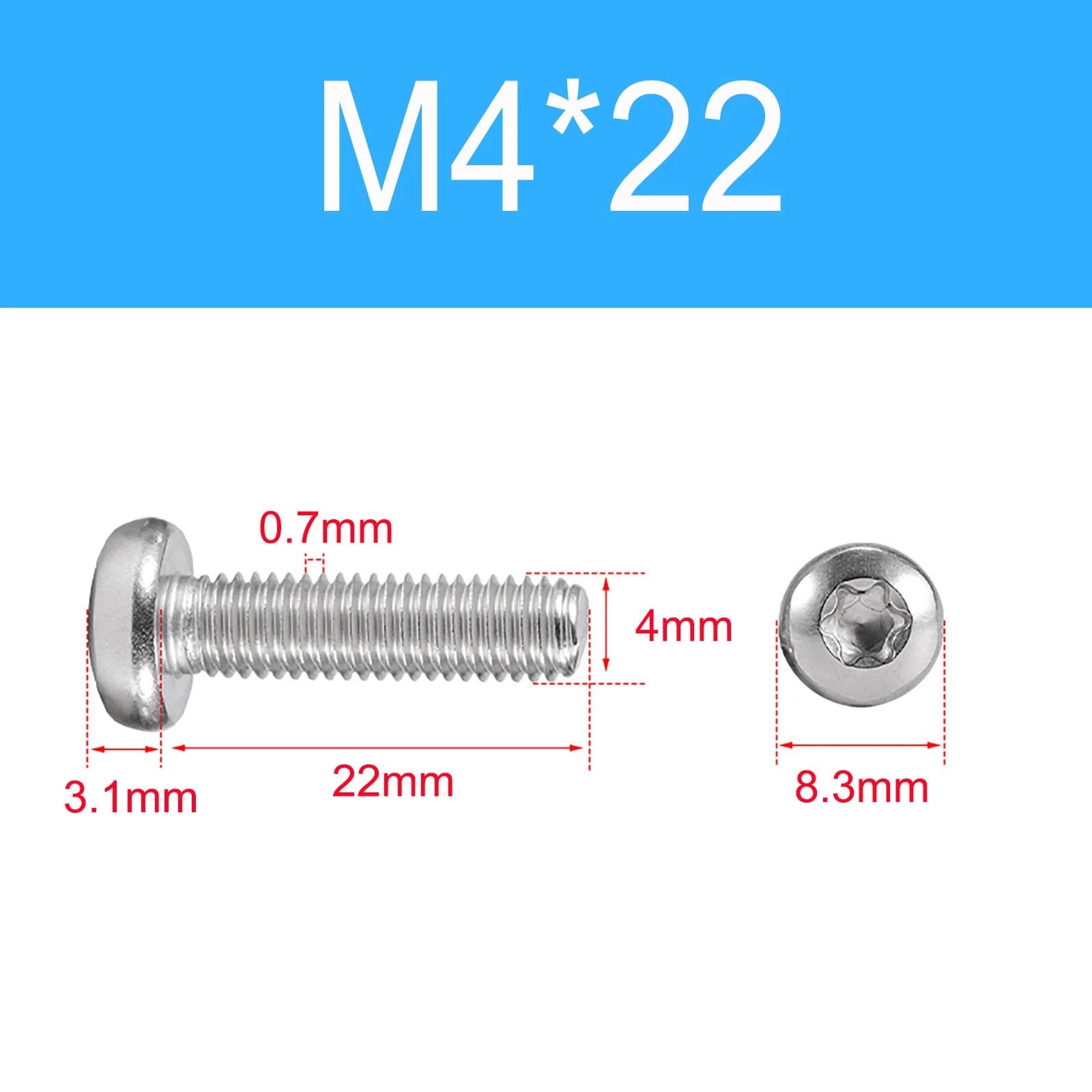 A2 Stainless Steel Torx Pan Head Machine Screws | M1.4 to M10 Six-Lobe Drive