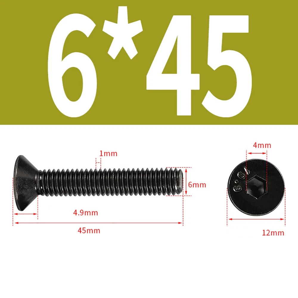 M2-M6 Countersunk Socket Head Cap Screws – Grade 10.9 Alloy Steel