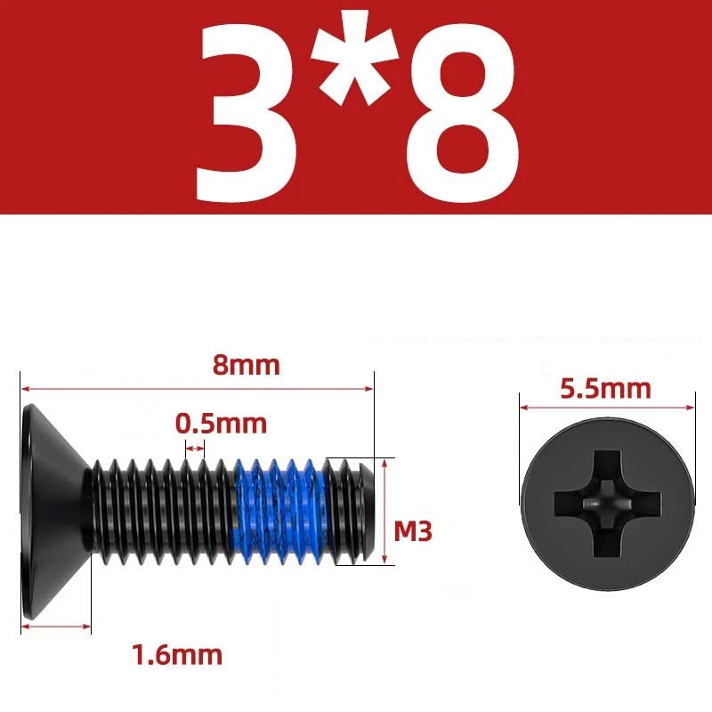 M1.2–M6 Phillips Flat Head Machine Screws | Carbon Steel | Black & Nickel Plated
