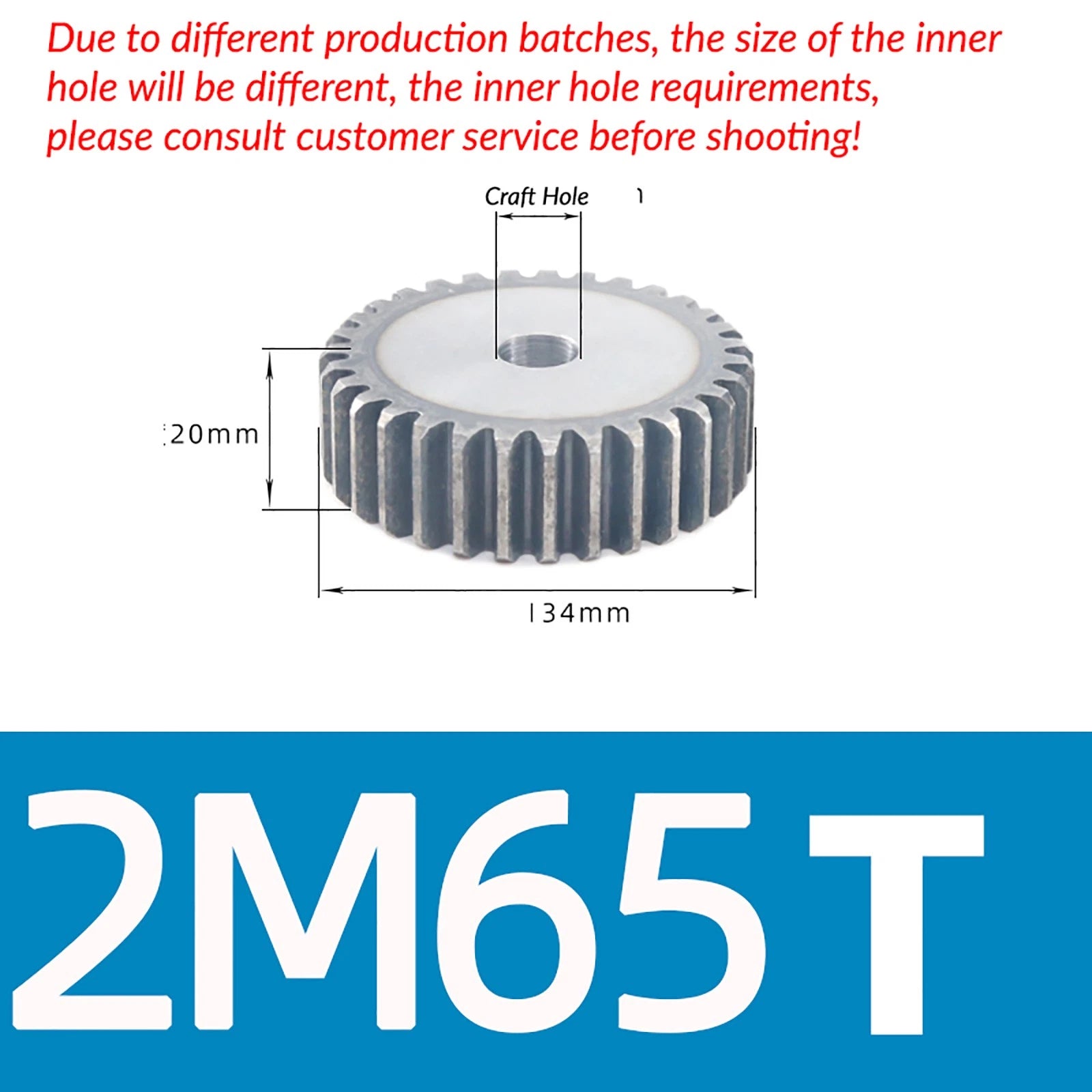 Mod 2 45# Steel Spur Gears Pinion Gear Thickn 20mm 10T - 100T Transmission Gear