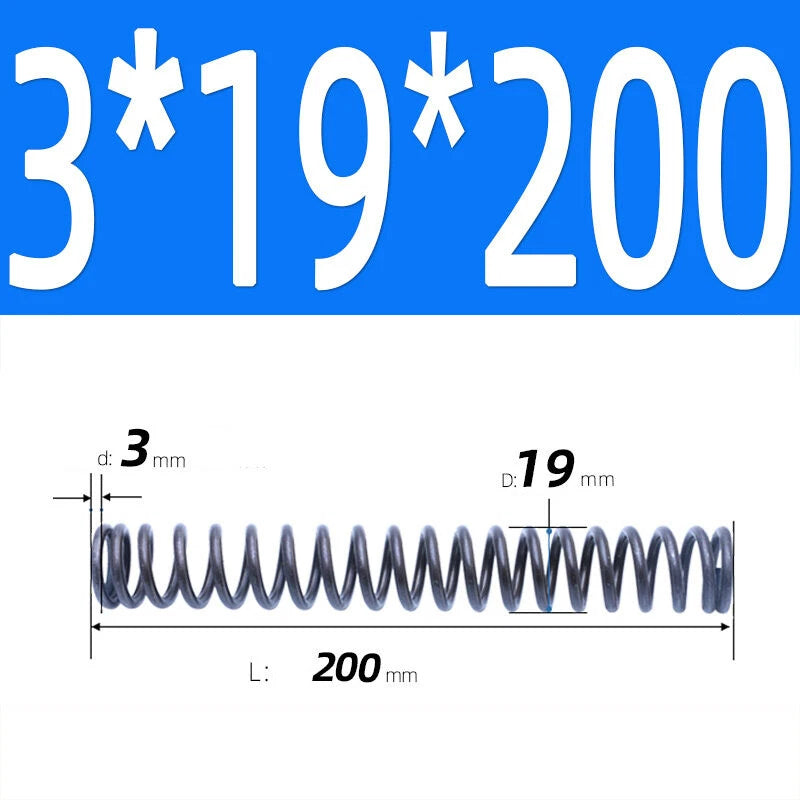 200mm Length Stainless Steel Compression Spring 2 - 4mm Pressure/ Coil Springs