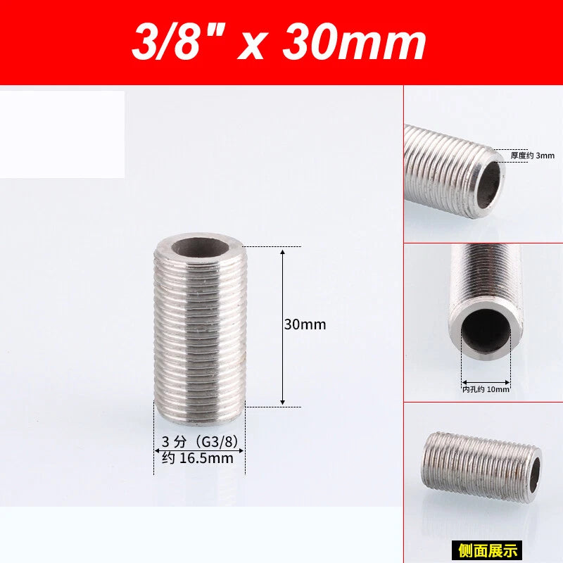 A2 Stainless Steel Male Threaded Rod Connector Stud — Pipe Fitting Bar