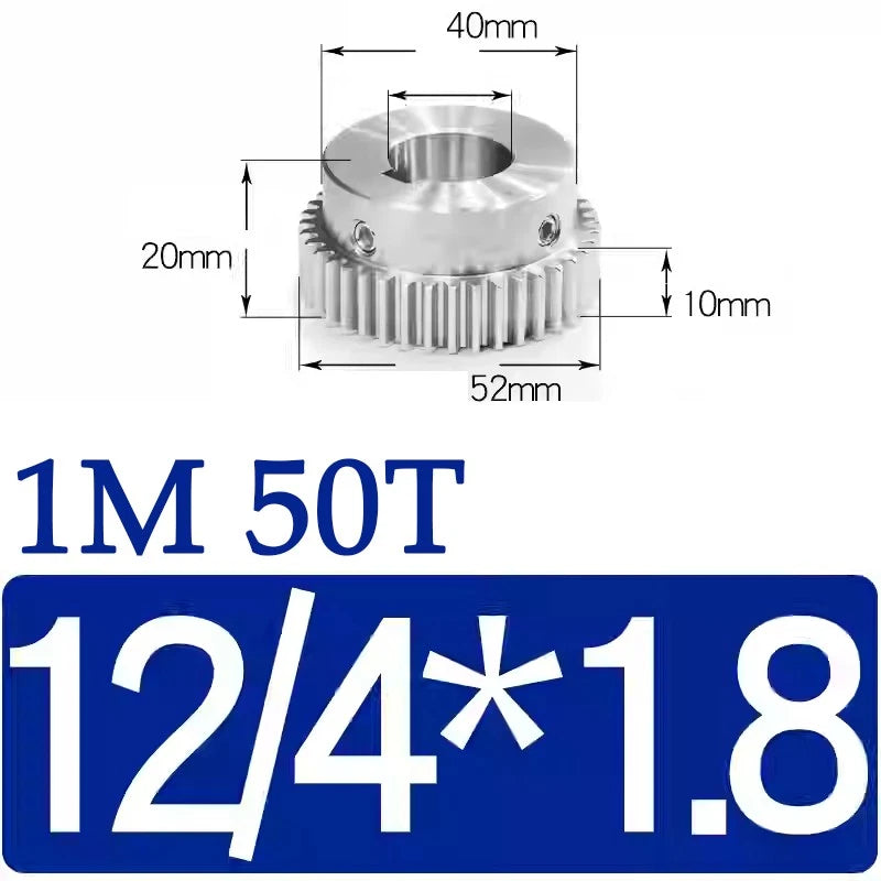 Spur Gears 1M Transmission Gear With Step Stainless Steel Motor Gear 32~50 Teeth