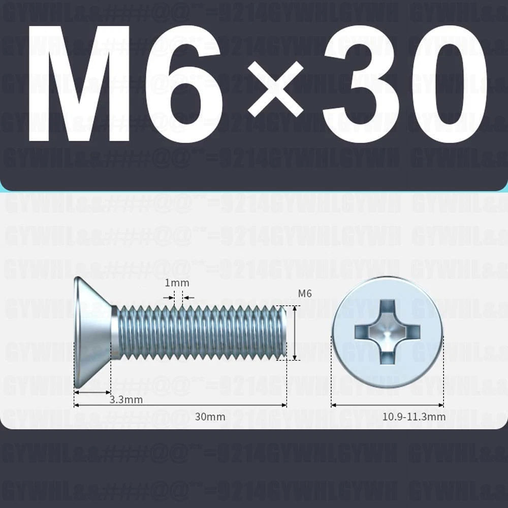 M3–M12 Zinc Plated Phillips Countersunk Machine Screws DIN 965 | Flat Head Bolts