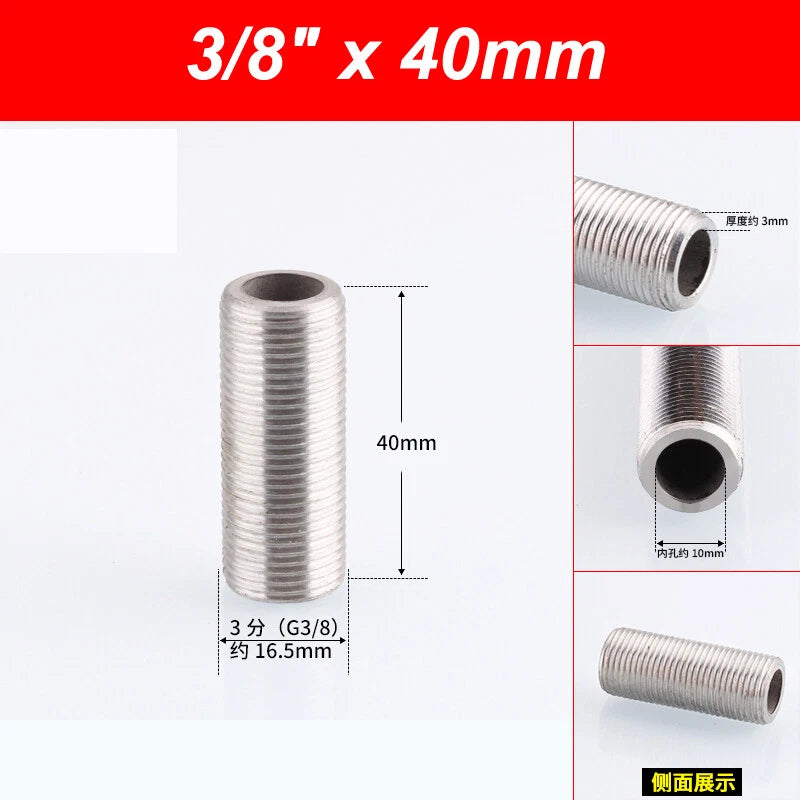 A2 Stainless Steel Male Threaded Rod Connector Stud — Pipe Fitting Bar