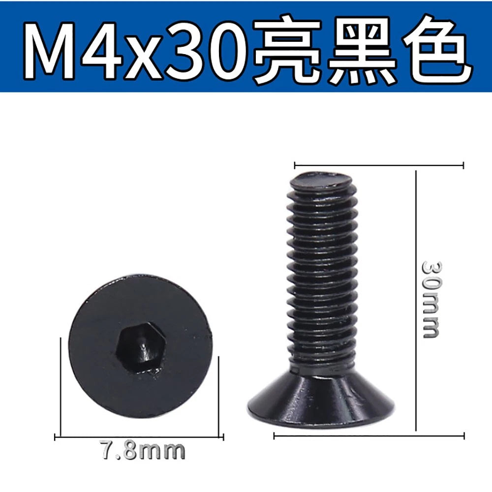 M3.5 / M4 Countersunk Hex Socket Screws — Anodized Aluminum Alloy, 10 Colors