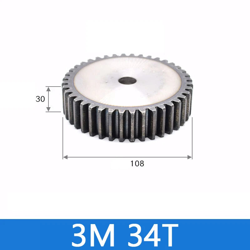 Spur Gears Pinion Gear 1.5/2.5/3/4/5 Mod Transmission Gears 45# Steel Flat Gears