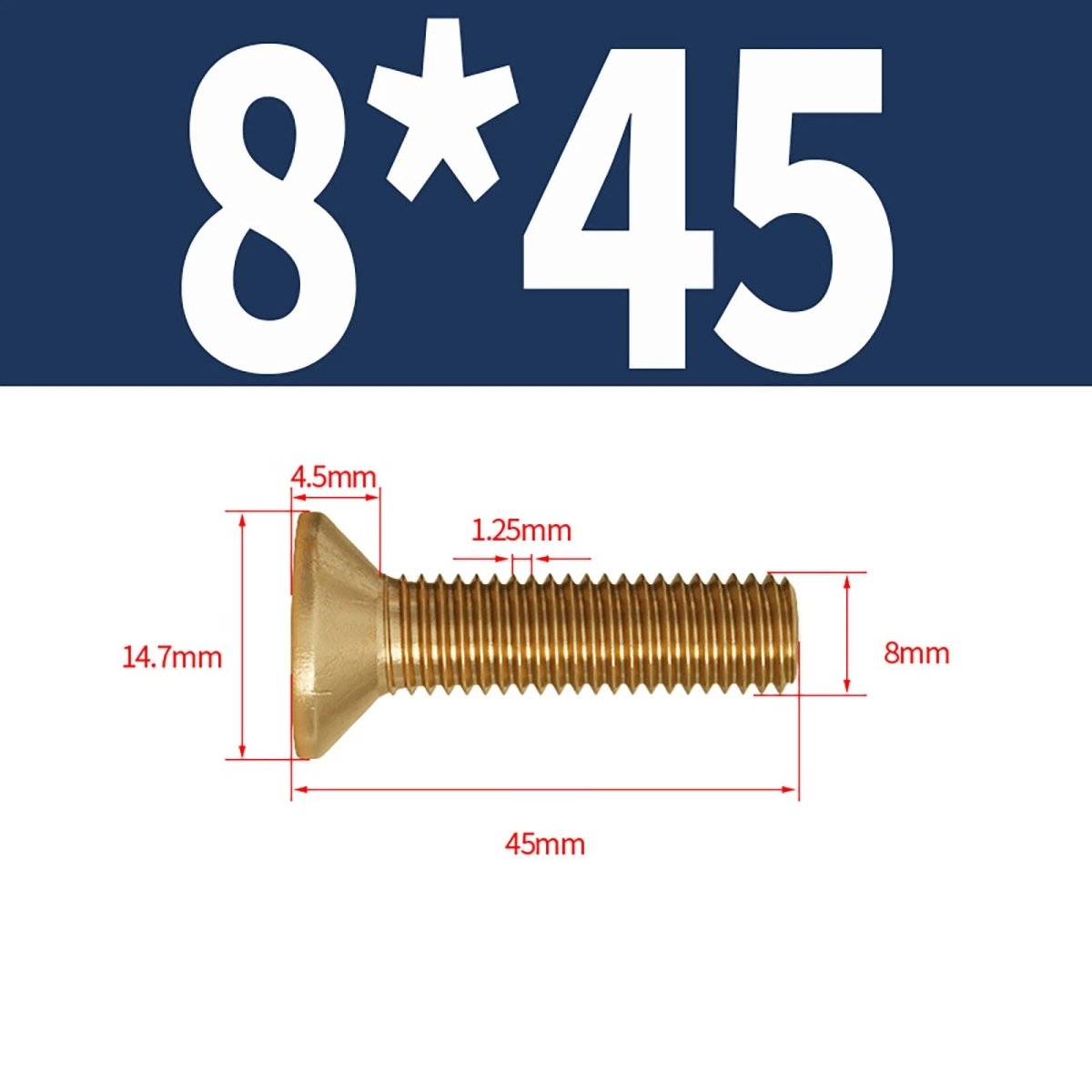 Brass Pozi Countersunk Machine Screws DIN 965 M2 - M8 Flat Head - HomeDIYer