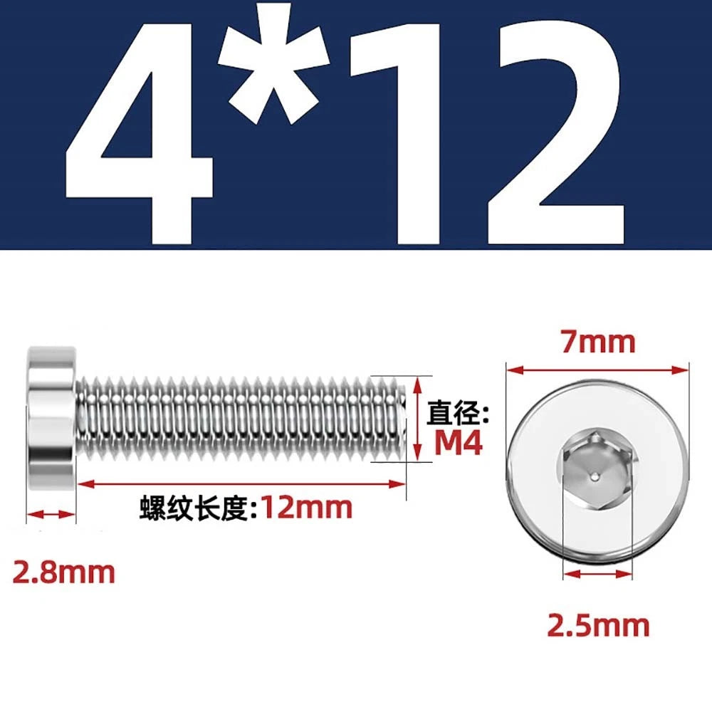 M1.4–M12 Low Head Socket Cap Screws – A2 Stainless Steel, Space‑Saving Design for Tight Clearances