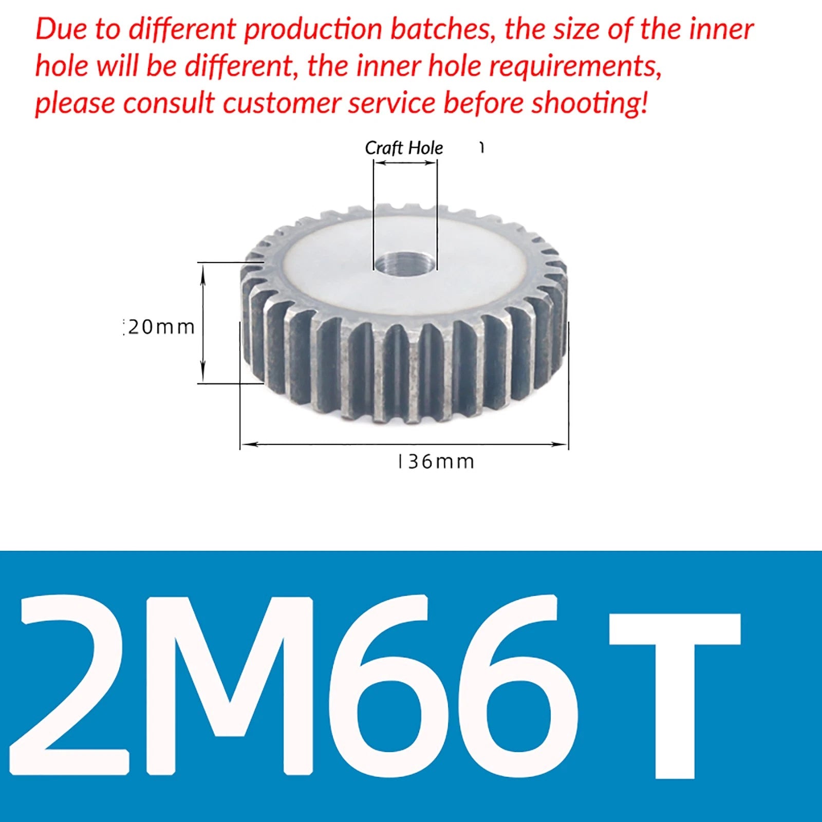 Mod 2 45# Steel Spur Gears Pinion Gear Thickn 20mm 10T - 100T Transmission Gear