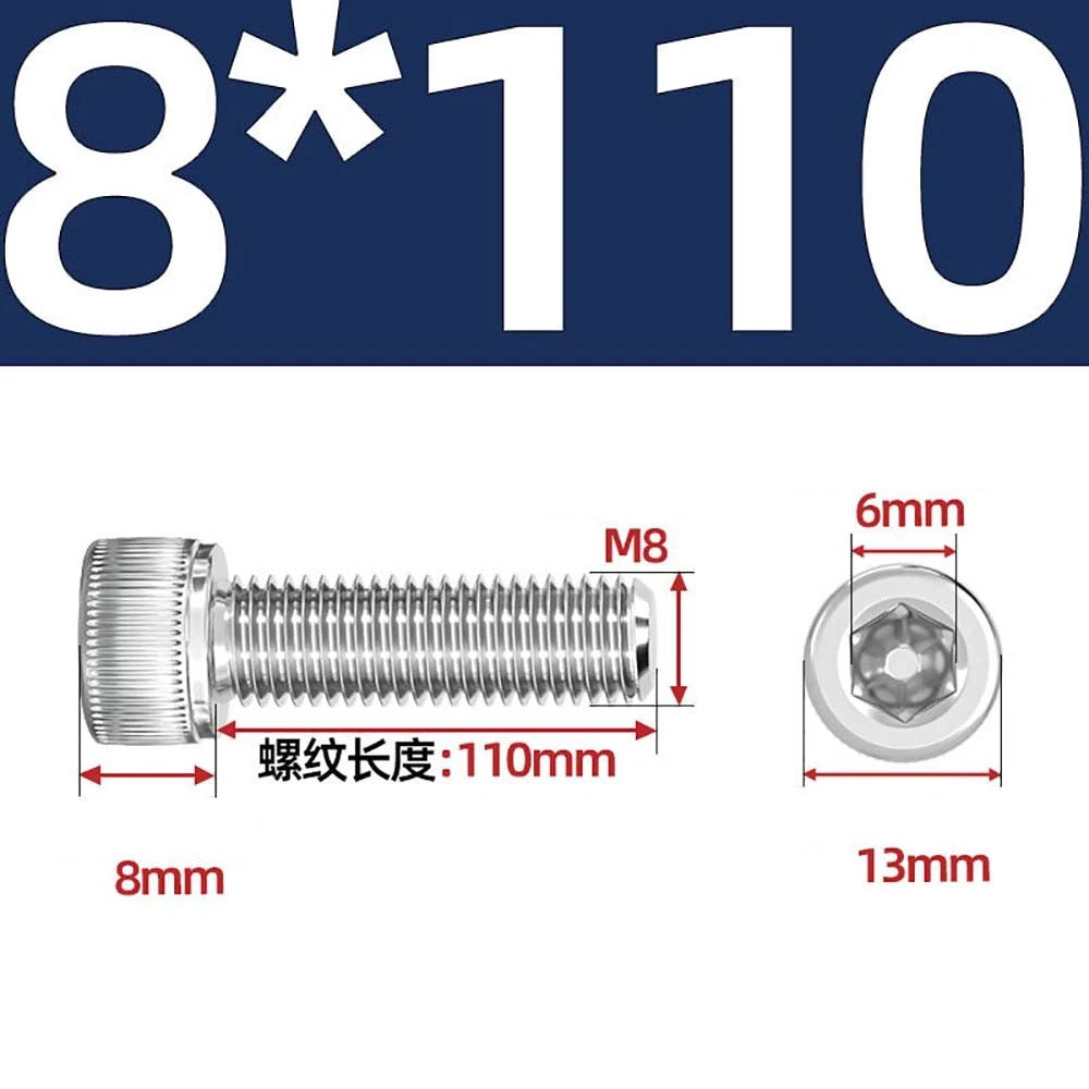 Socket Head Cap Screws – A2 Stainless Steel, M6 to M24, Hex Drive (DIN 912)
