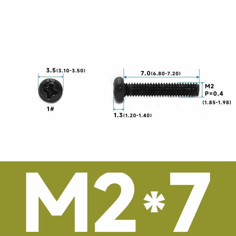 Phillips Pan Head Machine Screws – Carbon Steel M1 to M4, Multiple Lengths & Finishes