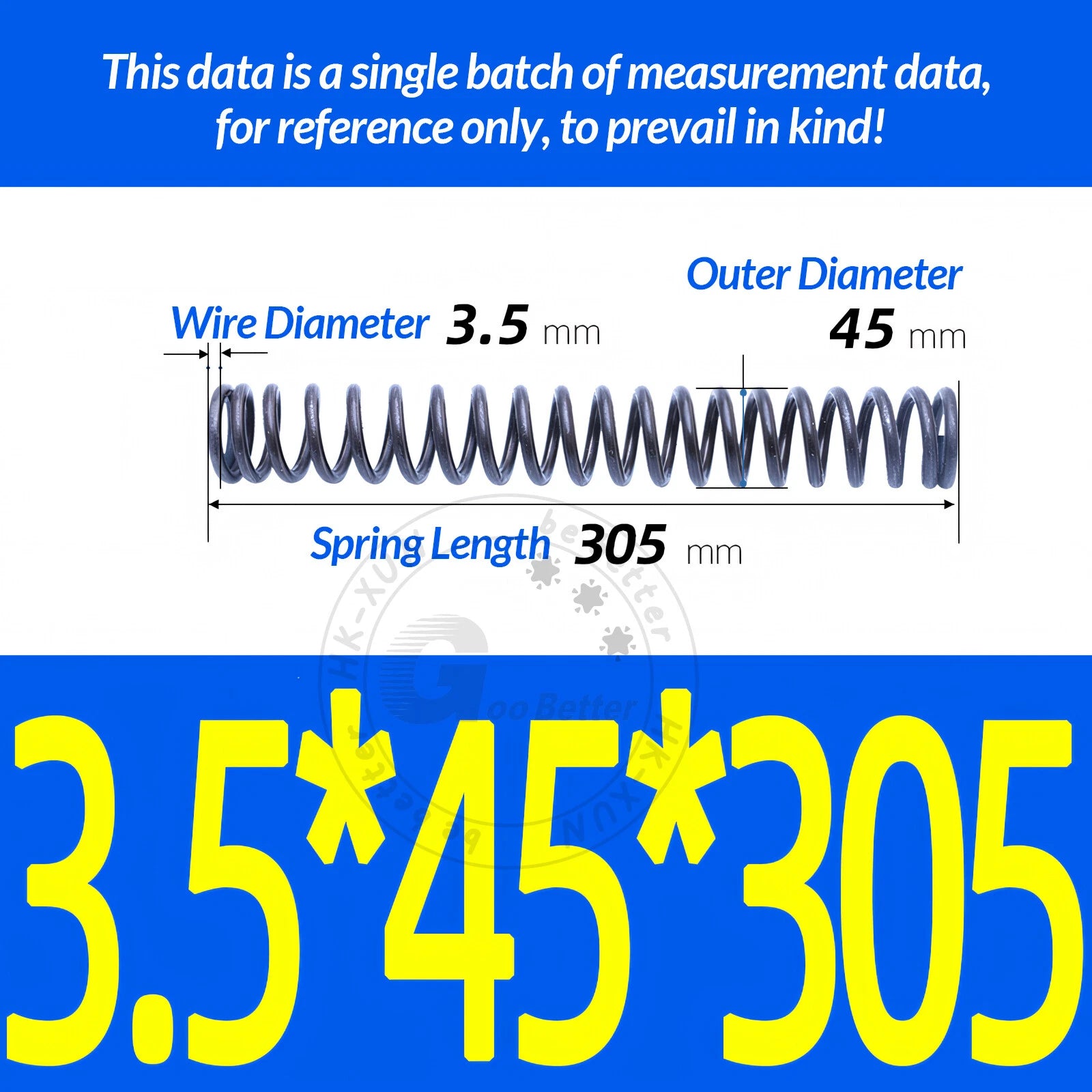 Length 305mm Compression Spring Pressure Springs OD 3-60mm Wire Dia 0.3mm-6.0mm