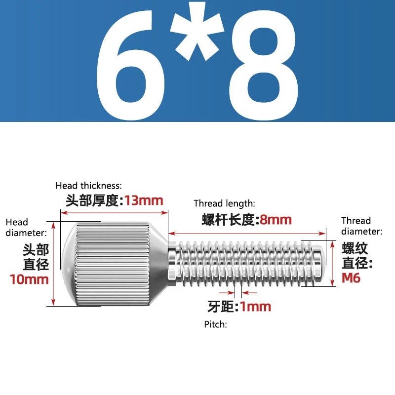 A2 Stainless Steel Knurled Thumb Screws – Small Head, Hand Tighten Fasteners (M2 to M8) - HomeDIYer