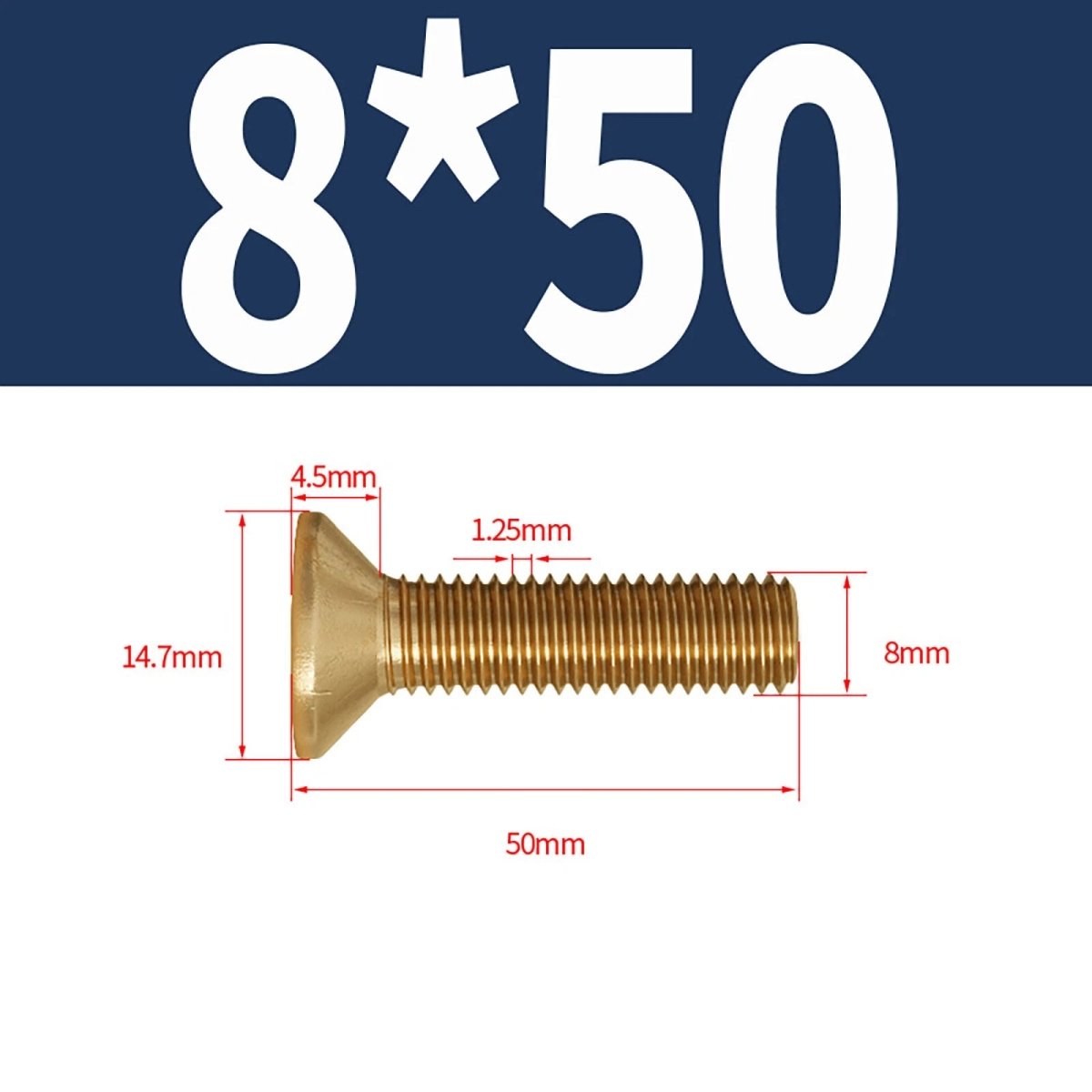 Brass Pozi Countersunk Machine Screws DIN 965 M2 - M8 Flat Head - HomeDIYer