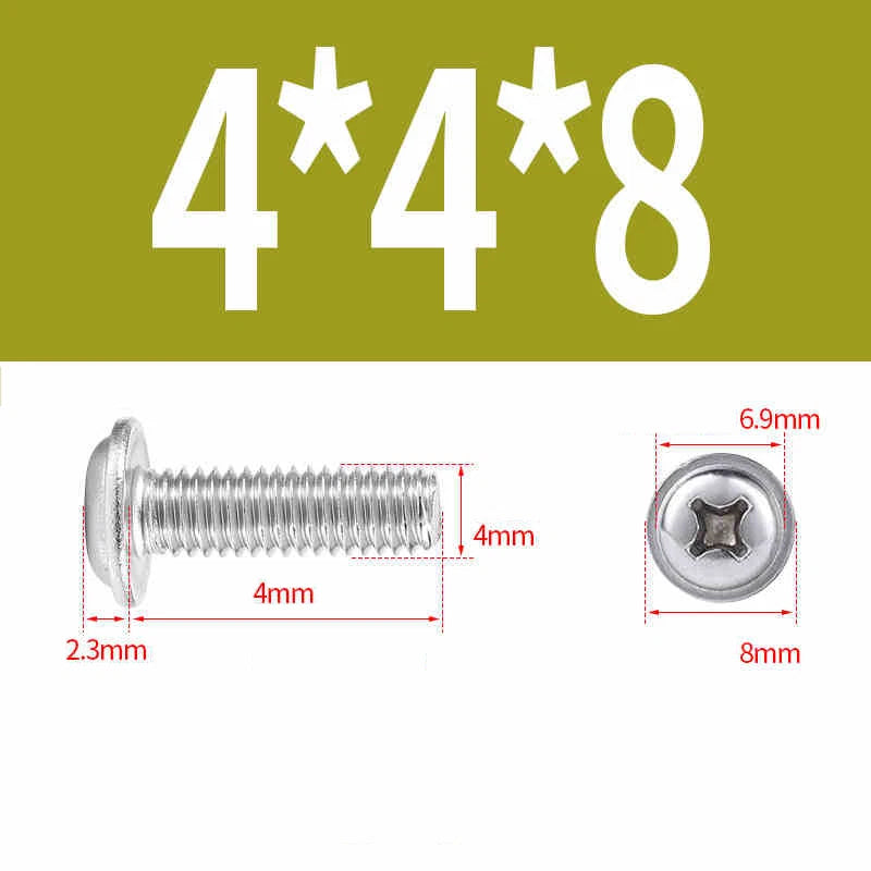 Phillips Flanged Pan Head Machine Screws M1.4 to M4 Multiple Lengths